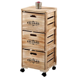 Kesper - tagère mobile avec tiroirs, organisateur de cuisine sur roulettes.
