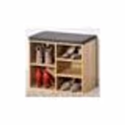 Meuble à chaussures - Kesper - Commode en bois - Marron - 5 paires - 3 étagères ajustables