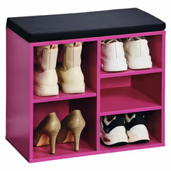 Armoire à chaussures confortable avec coussin d'assise Rangement et mise en chaussure : Armoire à chaussures avec coussin d'a ...