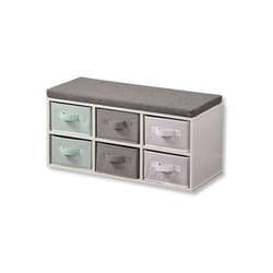 Banc enfant avec 6 rangements - Multicolore - l 68 x h 33 cm - Livraison gratuite