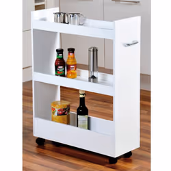 Kesper 24852, Colonne, 3 étagères, Blanc, Acier, 600 mm, 220 mm