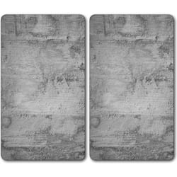 Kesper - Lot de 2 plaques de protection en verre 'Béton' - Gris - l 50 x l 28,5 cm - Livraison gratuite