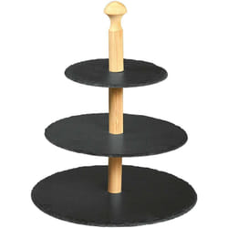 Kesper - Etagere Schiefer 3-stöckig 31x4,5x31cm