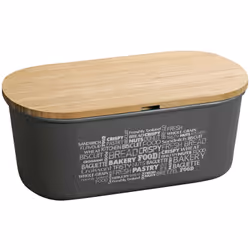 Brotbox FSC 34x18xm grau Hauteur 14 cm Mélange de matériaux Bambus / Melamin Largeur 18 cm Longueur 34 cm Poids 1.06 kg Coule ...