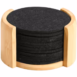 Untersetzer Filz/Bambus 12er Pack Hauteur 7 cm Mélange de matériaux Bambus, Filz Largeur 10.5 cm Longueur 12 cm Poids 200 g C ...