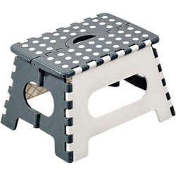 Kesper - Marchepied pliant en plastique - Blanc/Gris - h 22 x l 35 cm - Livraison gratuite