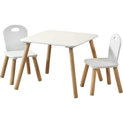 Table pour enfant - KESPER - Modèle 17712 - 1 table - 2 chaises - Blanc
