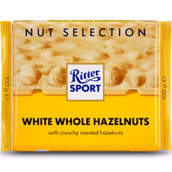Ritter Sport 4000417701008, Chocolat blanc, 100 g, Noisettes, 2427 kJ, 583 kcal, 40 g