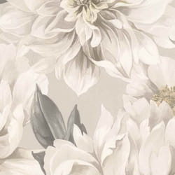 papier peint en papier 201352 papier peint fleurs floral 53 x 1005 cm Rasch Selection gris