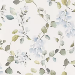 papier peint en papier 285789 papier peint fleurs floral 53 x 1005 cm Rasch Selection bleu