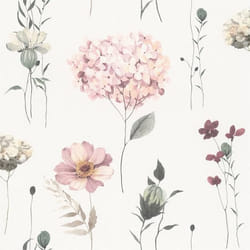 Papier peint - RASCH - Kids World - Floral - Rose-vert - 10 m x 53 cm