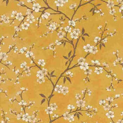 Rasch Selection 456721 Papier peint intissé Fleurs 10.05 x 0.53 m Blanc Jaune