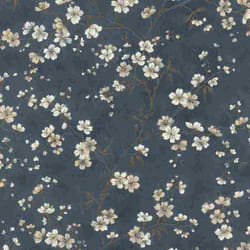 Rasch Selection 456738 Papier peint intissé Fleurs 10.05 x 0.53 m Blanc Brun Bleu