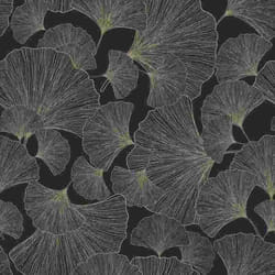 Papier peint intissé 462234 papier peint Botanical jungle 53 x 1005 cm Rasch Selection Or Noir
