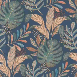 Rasch Papier peint intissé Botanical Blau 1005 m x 053 m Sélection vinyle intissé 464306