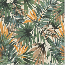 Papier Peint Vinyl Grainé Sur Intissé Motif Jungle Vert - Decorama