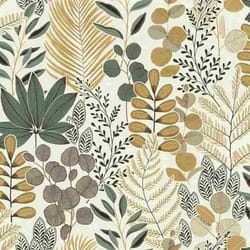 papier peint intissé 465334 papier peint fleurs floral 53 x 1005 cm Rasch Selection beige vert