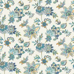Rasch Salsa 466737 Intissé Botanique 10.05 x 0.53 m Bleu Vert Brun Blanc