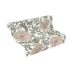 Rasch Salisbury 553130 Papier peint intissé aspect fleuri 053 m x 1005 m Vert
