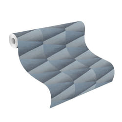 Rasch Composition 554656 Papier peint intissé Aspect 3D 0.53 x 10.05 m Bleu