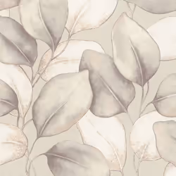 Papier peint vinyle Feuille dOpulenza Gris Rasch 659856