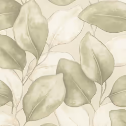 Papier peint vinyle Feuille dOpulenza Vert sauge Rasch 659870
