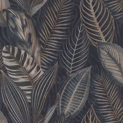 papier peint intissé 751840 papier peint jungle botanique 53 x 1005 cm Rasch African Queen III bleu or