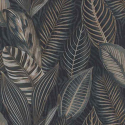 papier peint intissé 751840 papier peint jungle botanique 53 x 1005 cm Rasch African Queen III bleu or