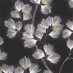 papier peint intissé 866926 papier peint Botanical jungle 53 x 1005 cm Rasch Symphony noir
