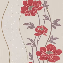 Rasch Selection 886511 Papier peint intissé fleurs 053 m x 1005 m Rouge