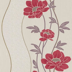 Rasch Selection 886511 Papier peint intissé fleurs 053 m x 1005 m Rouge