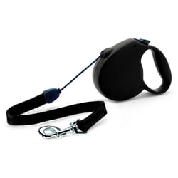 Flexi Guinzaglio Avvolgibile a corda Standard Misura M 5 m peso massimo 20 kg Noir Chien Laisse avec enrouleur