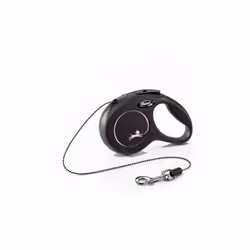 TRIXIE New CLASSIC XS, Chien, Laisse avec enrouleur, Noir, Cordon, 8 kg, 3 m