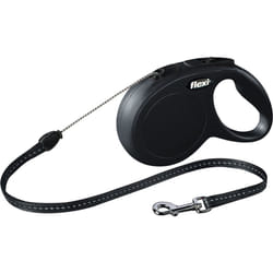 Flexi New CLASSIC 8 m Noir Chien Laisse avec enrouleur