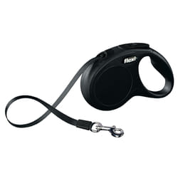 Flexi New CLASSIC 5 m Noir Chien Laisse avec enrouleur