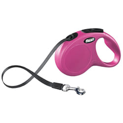 Flexi New CLASSIC 5 m Rose Chien Laisse avec enrouleur