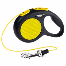 Flexi New NEON, Chien, Laisse avec enrouleur, Bleu, Jaune, Cordon, 8 kg, 3 m