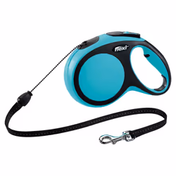 Flexi New COMFORT, Chien, Laisse avec enrouleur, Noir, Bleu, Cordon, 20 kg, 8 m