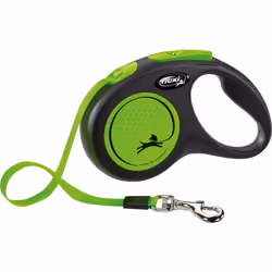Laisse New Neon S Tape 5 m black/ neon green Flexi CL11T5-251-S-NEOG