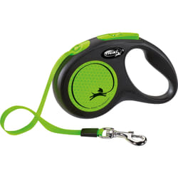 Laisse New Neon S Tape 5 m black/ neon green Flexi CL11T5-251-S-NEOG