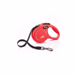 Flexi Classic L, Chien, Laisse avec enrouleur, Rouge, Ruban, 50 kg, Monochromatique