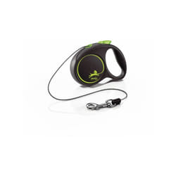 Flexi - Laisse Black Design xs Cord 3m black/ green FU02C3-251-S-CG