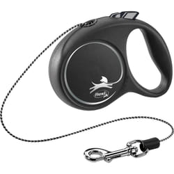 Laisse Black Design S Cord 5m black/ silver Flexi FU12C5-251-S-SI