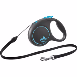 Laisse Black Design S Cord 5m black/ blue Flexi FU12C5-251-S-CHBL
