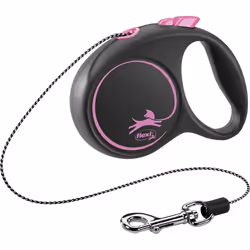 Laisse Black Design M Cord 5m black/ pink Flexi FU22C5-251-S-CP