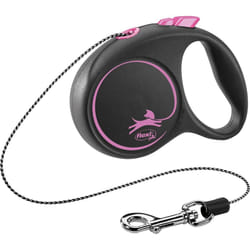 Laisse Black Design M Cord 5m black/ pink Flexi FU22C5-251-S-CP
