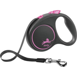 Laisse Black Design M Tape 5m black/ pink Flexi FU22T5-251-S-CP