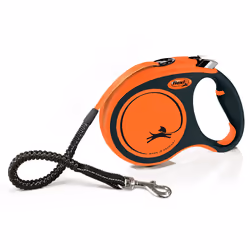 Flexi Xtreme, Chien, Noir, Orange, Ruban, 65 kg, Monochromatique, L
