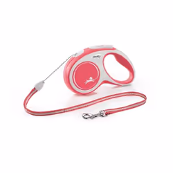 Flexi New Comfort S Cord 5 m, Chien, Laisse avec enrouleur, Rouge, Cordon, 12 kg, Monochromatique