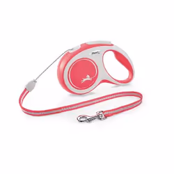 Flexi New Comfort M Cord 8 m, Chien, Laisse avec enrouleur, Rouge, Cordon, 12 kg, Monochromatique